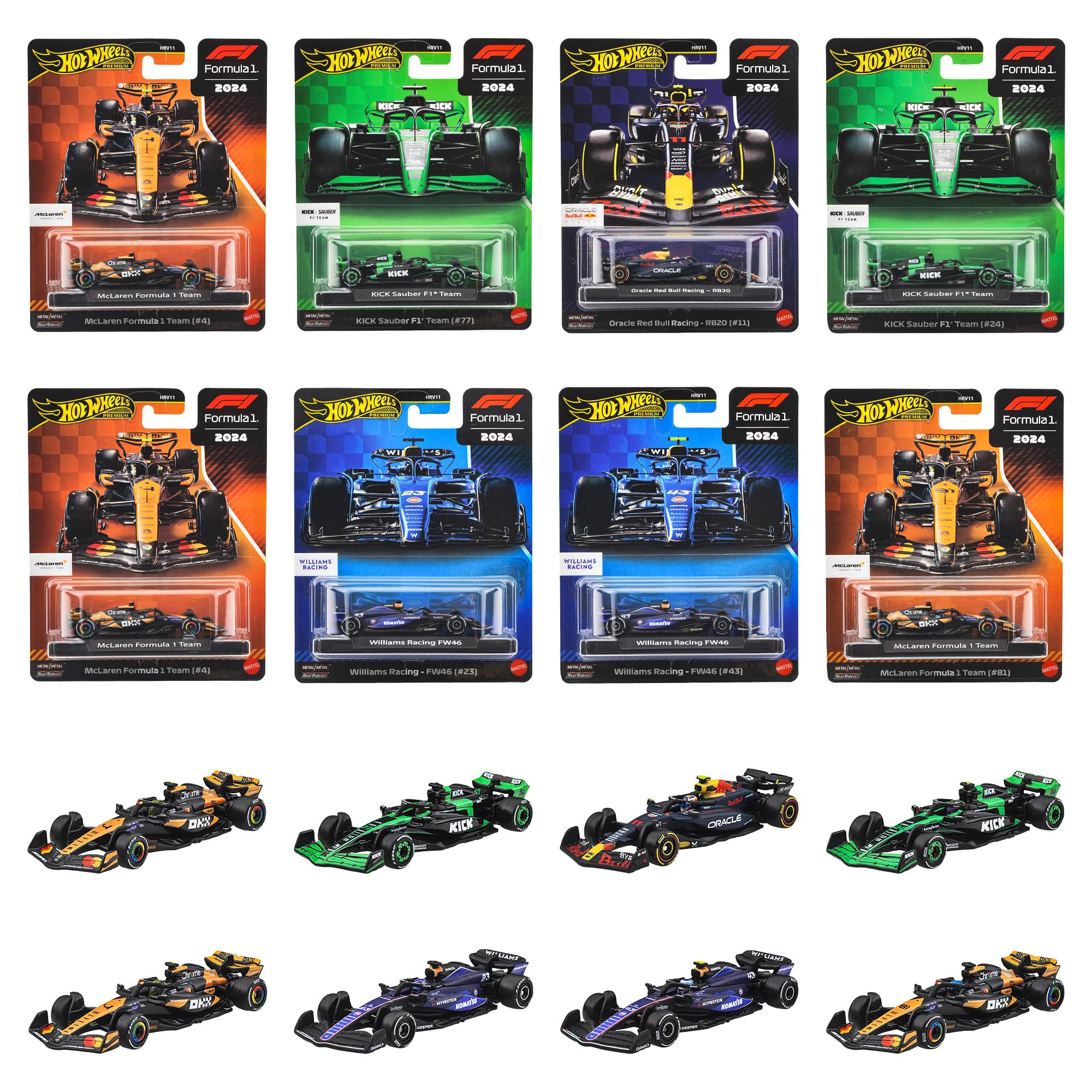 

Hot Wheels Premium Race Ассортимент Автомобиль F1 Мини Коробка Возраст 14 и Игрушки, Автомобили, 8, Вверх, Многоцелевой, HRV11-986G