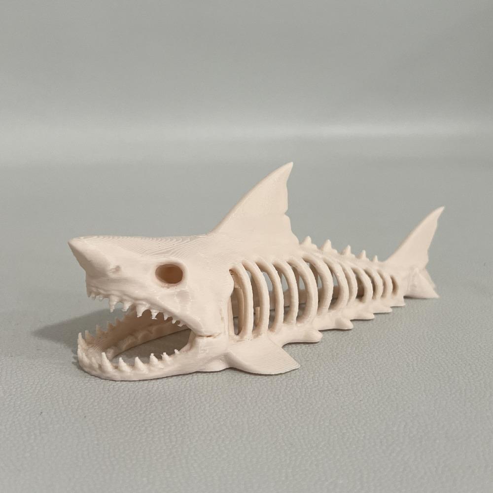 Unpainted Shark Skeleton Hideaway House 3D Printed Aquarium Underground Cave  Aquarium