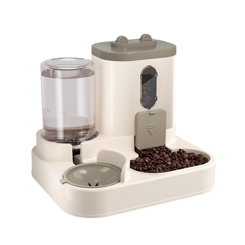 Pet Automatic Feeder and Water Fountain for Cats and Dogs Two-in-One Anti-Tip Dog Bowl Cat Water Dispenser