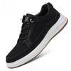 Men's Fashion Trend White Mesh Board Shoes with Thick Soles and Premium Cowhide Casual Design