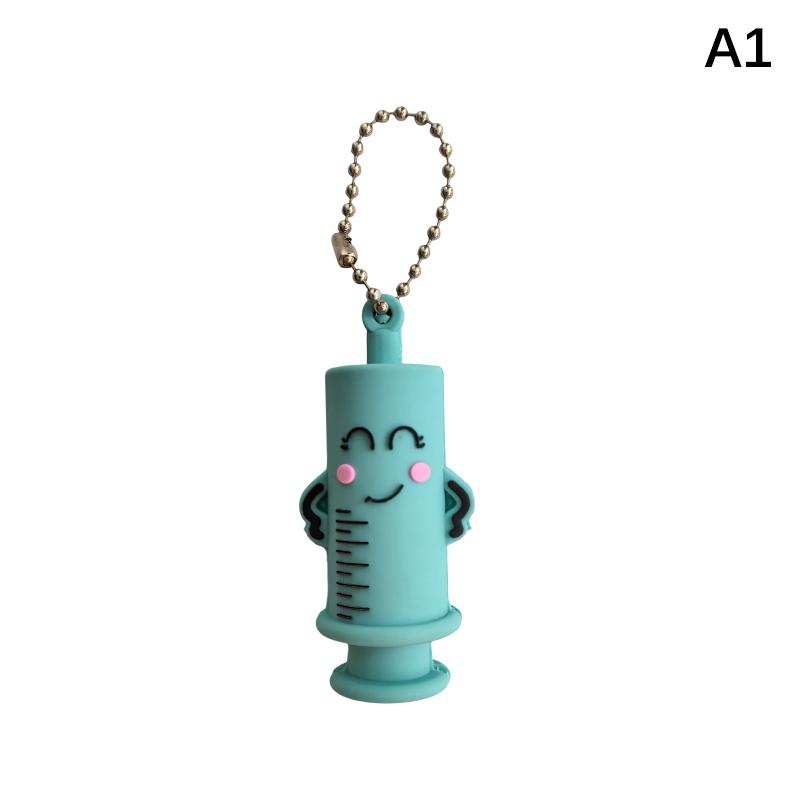 Ampoule Bottle Opener Pendant Soft Gel Ampoule Keychain Syringe-Shaped Nurse Doctor Ampoule Opener Medication Vial Breaker Tool