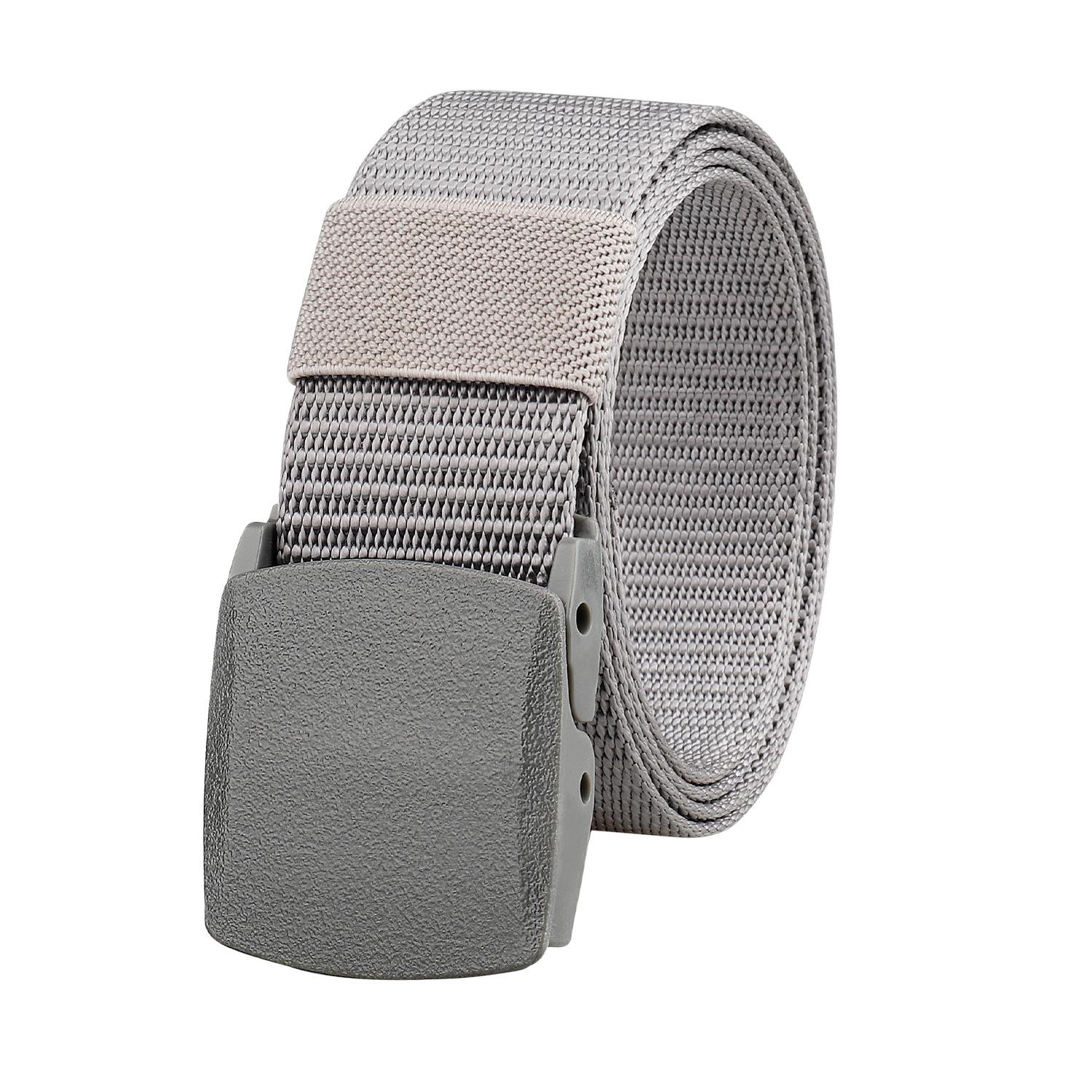 

Мужской универсальный нейлоновый тактический ремень - холст, автоматическая пряжка, идеально подходит для повседневного, военного и наружного использования 125 cm серый