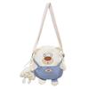 Adorable Cartoon Bear Canvas Shoulder Bag For Students Ultra-light And Cute