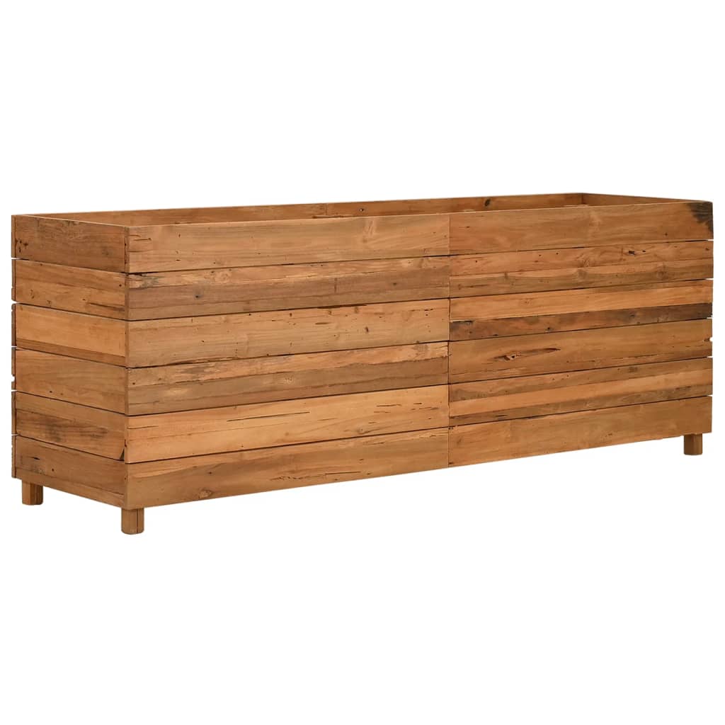 Raised Garden Bed 150 x 40 x 55 cm Reclaimed Teak Wood and Steel