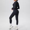 Women's Fitness Yoga Set: Shockproof Ribbed Tank, Zipper Jacket, High-Waisted Skin-Friendly Pants