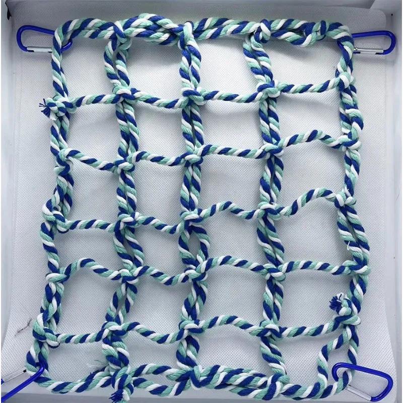 Papageien Kletternetz Schaukel Seilnetz Vogelständer Netz Hamster Eichhörnchen Hängematte mit Haken Vogel hängend Klettern Kauen Haustier Vogel Spielzeug