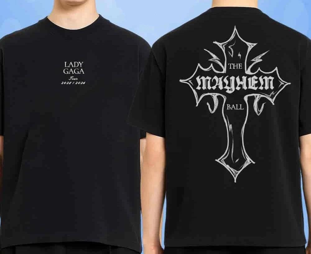 Lady Gaga The Mayhem Ball Tour 2026-2026 Merchandise Two Sided T-Shirt XXXL