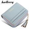 Baellerry Short Style Women Wallets Leather Tassels Coin Purse for Ladies Fashion Zipper Wallet Handbags Clutch Bag