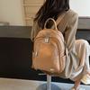 Women's New Soft Leather Large Capacity PU Backpack with High Aesthetic Value for Travel and Commuting Backpack with Simple Design
