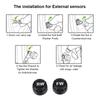 Solor USB Charge Motorcycle TPMS Tire Pressure Monitoring System 2 External Sensors Tyre Temperature Alarm LCD Display