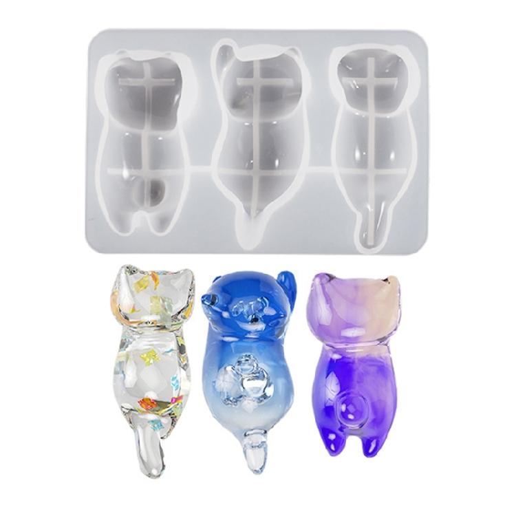 

Small Cat Shape Silicone Keychain Moulds Silicone Material DIY Hand-Making Tools 1
