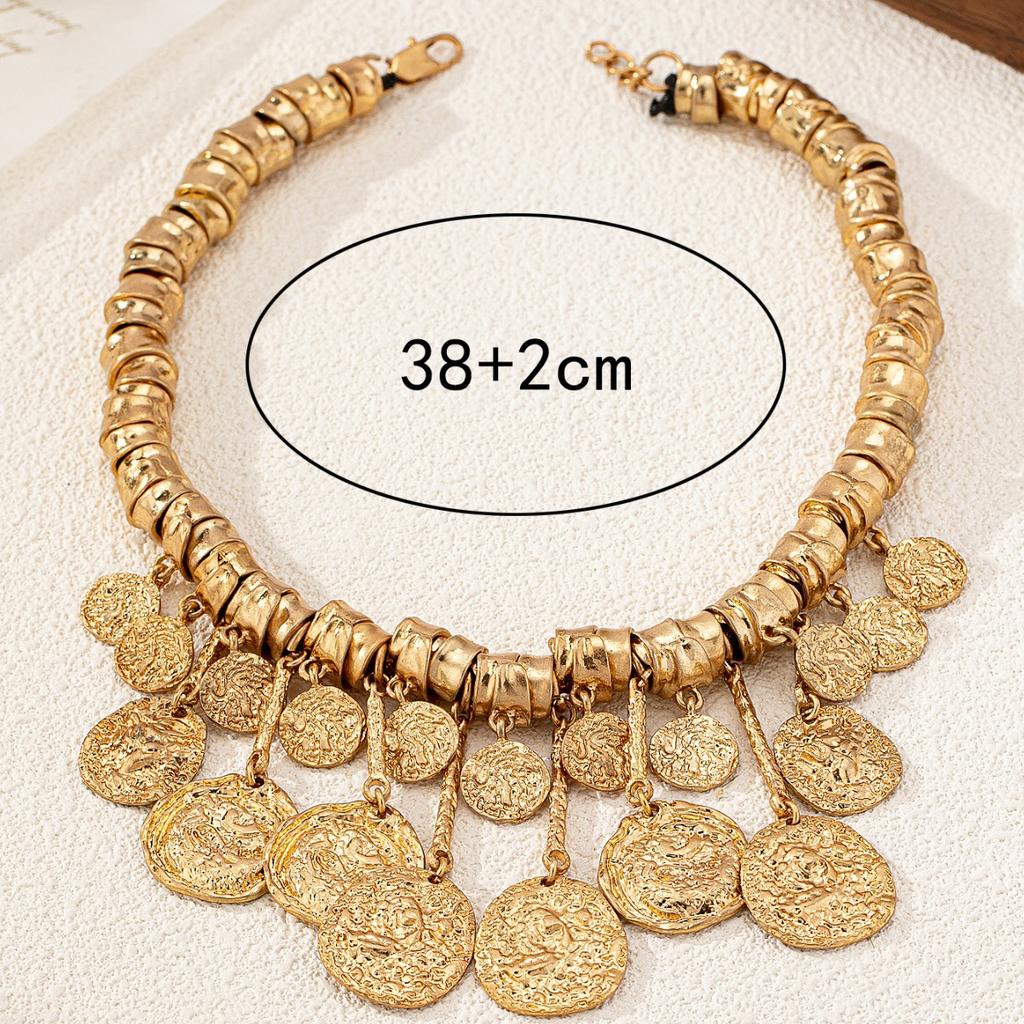 ZA cross-border new European and American retro tassel irregular collarbone chain high sense fashion temperament versatile trend necklace