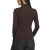 Adidas Solid Color Stand Collar Zipper Slim Fit Long Sleeve T-Shirt Women tops KH2643