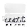 50Pcs Highly Carbon Steel Barbed Fishing Hook Worm Soft Baits Jig Fishes Hook