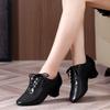 Tesley her new white latin dance shoes women's adult square dance shoes middle heel dance shoes breathable non-slip