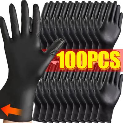 Disposable Gloves Black Nitrile Gloves for Home Kitchen Cooking Tools Tattoo Washing Car Household Cleaning Work Safety Gloves