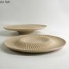 Round Ceramic Dining Plate Western Style Steak Plates Fruit Dish Salad Bowl Pasta Dish Breakfast Plates Sushi Plate Snack Tray