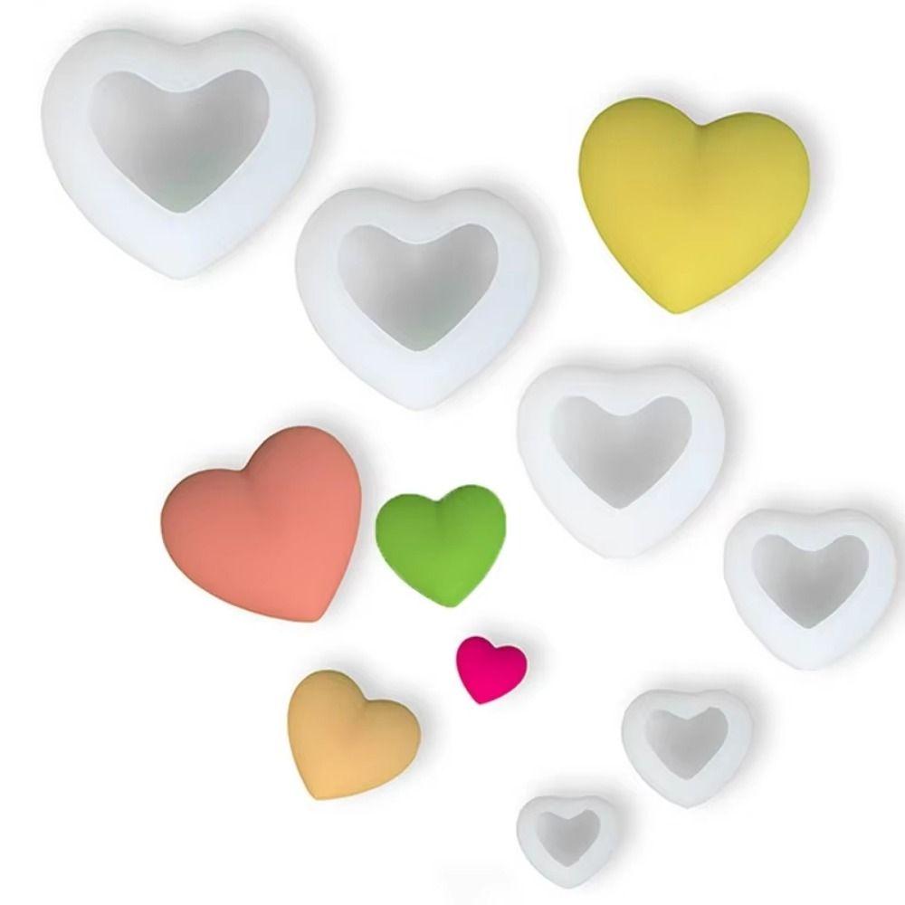 S/M/L Chocolate Baking Mold Heart Shape Love Heart Mold 3D Heart Cake Mold  Resin Crafts