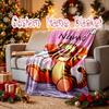 1pc Snug Thumper Friends Whimsical Bunny Blanket, Custom Name Print Blanket, Perfect for Home, Couch, Bed, Picnic, Travel, Office