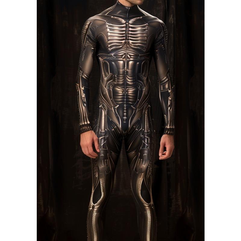 

Унисекс Киберпанк 3D цифровая печать Хэллоуин вечеринка ролевая игра наряд для женщин мужчин косплей костюм карнавальный комбинезон XXL