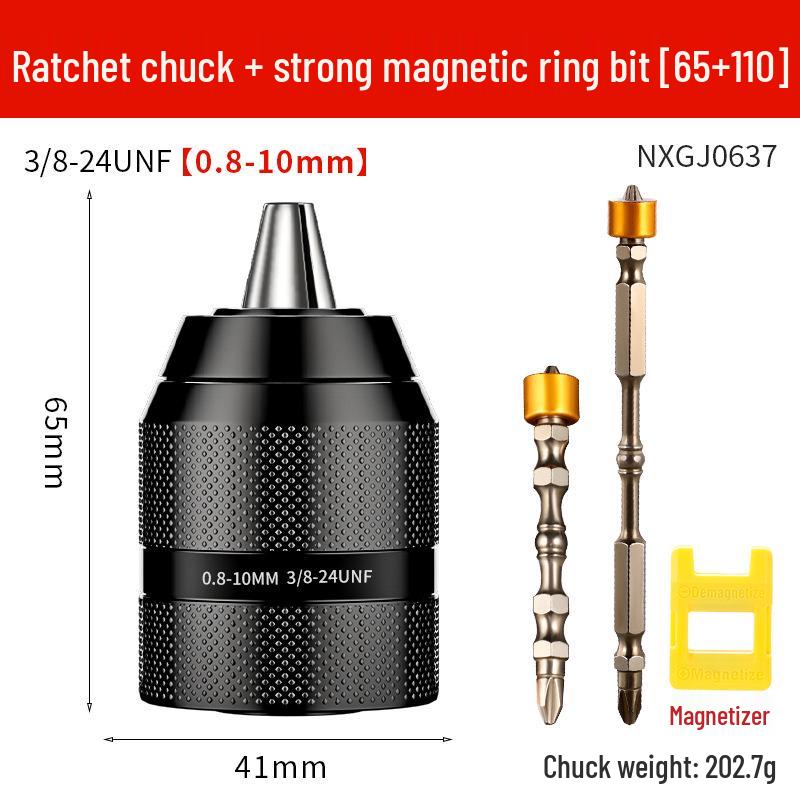 Universal Electric Drill & Screwdriver Converter: Self-Locking Ratchet Head