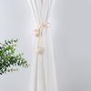 Flower Shape Curtain Holdbacks Polyester Fabric Multiple Color Option Simple Setup Window Decoration
