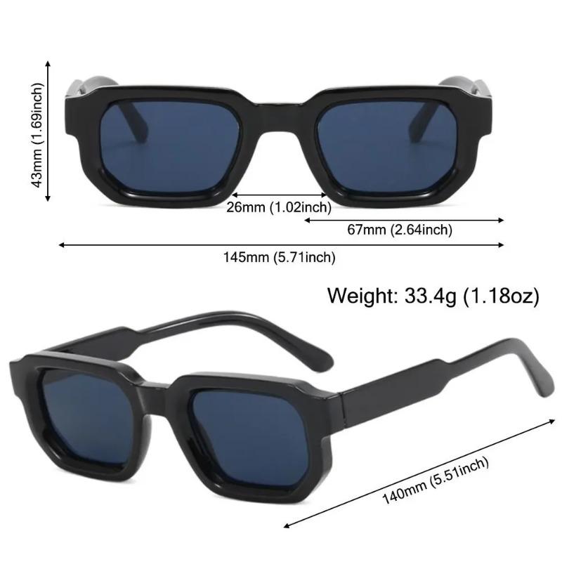 Retro Small Square Frame Sunglasses Fashion Shades UV400 Protection Eyewear Vintage Eyeglass Punk Outdoor Sports Sun Glasses