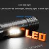 1PC Rechargeable LED Flashlight Bright Spotlight, 4 Modes, Built-in Battery, Waterproof Torch Light for Home Outdoor Emergency