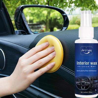 Kit per la cura degli interni dell'auto: Cera per cruscotti e pannelli degli strumenti, rigenerazione, rivestimento, lucidatura e agente di manutenzione di plastica e pelle.