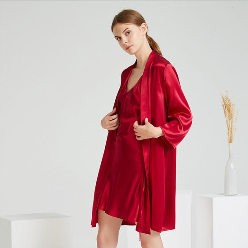 19 Momme Silk V-Neck Sleeveless Sleep Dress Women - Lightweight Loungewear In Pure Mulberry Small