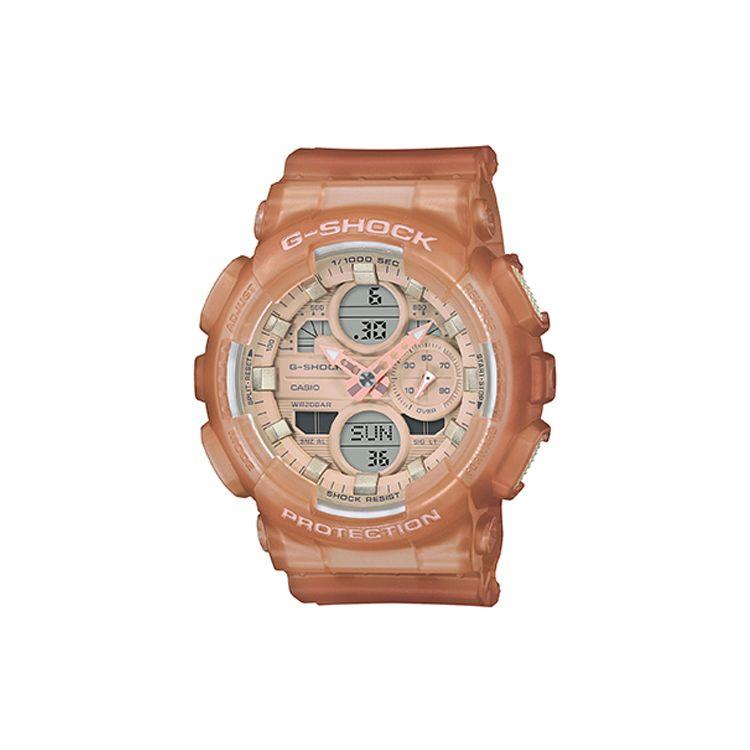 Casio Men's Orange G-Shock Series Waterproof Sports Quartz Movet Resin Strap Watch Dial Wo Watches Gma-S140nc-5A1