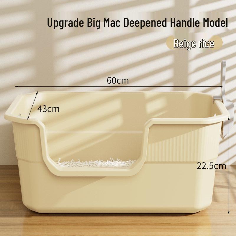 Kitten Litter Box: Low Entry, Semi-Enclosed, Small Size, Starter Kit for Cat Care