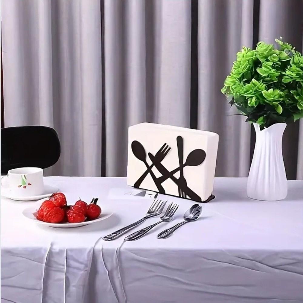 Elegant Napkin Holder Black Vertical Tissue Holder High Quality Tissue Dispenser Restaurant Use