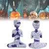 Halloween Purple Mummy Tabletop Decoration Human Skeleton Meditation Gift Model
