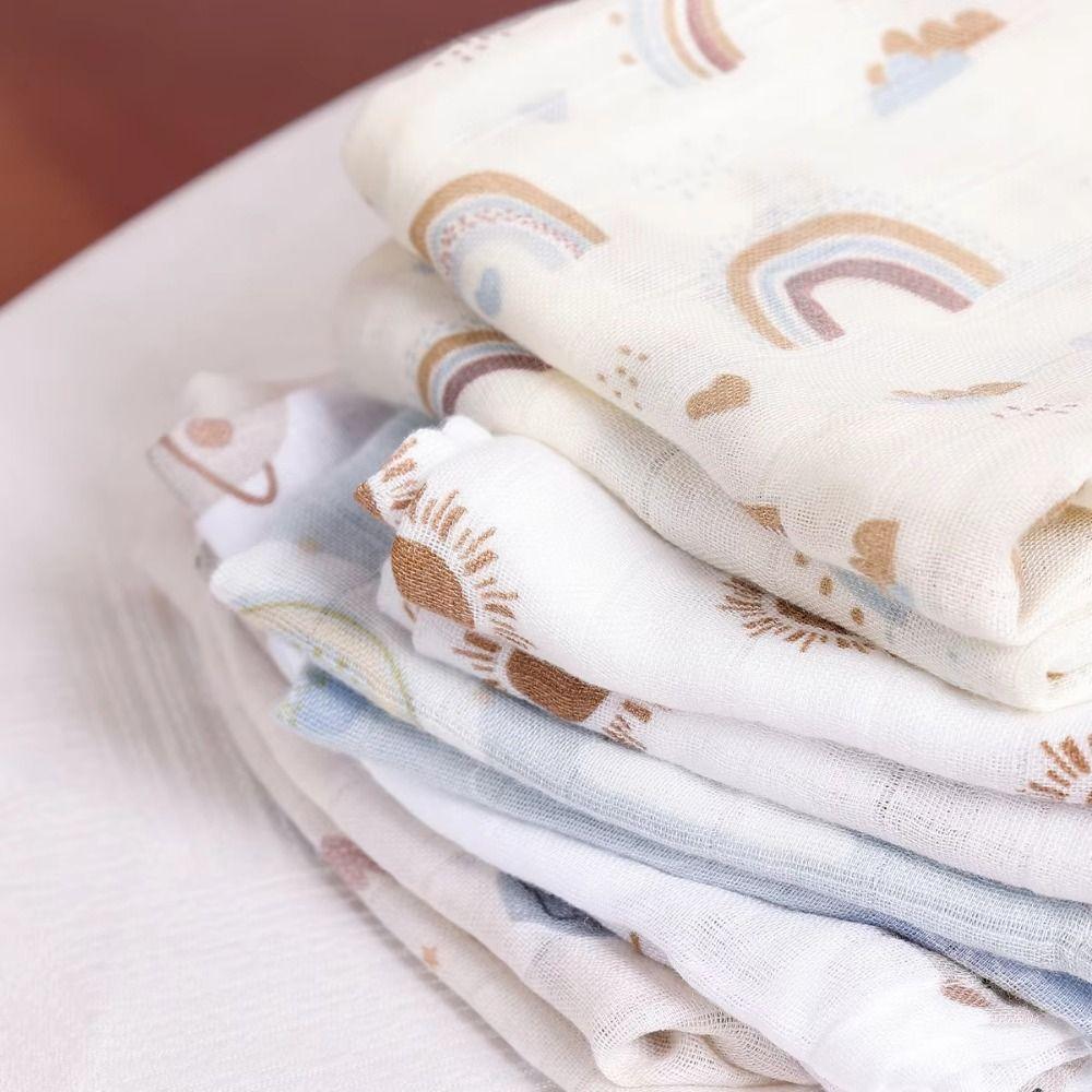 Cartoon Print Baby Swaddle Blanket Cotton Baby Stroller Cover Baby Wrap Sleeping Bag  Infant Bath