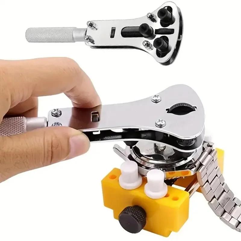 3 Claw Watch Case Opener Adjustable Screw Back Remover Wrench Repair Tool Kit For Battery Replacement Bottom Cover Maintenance