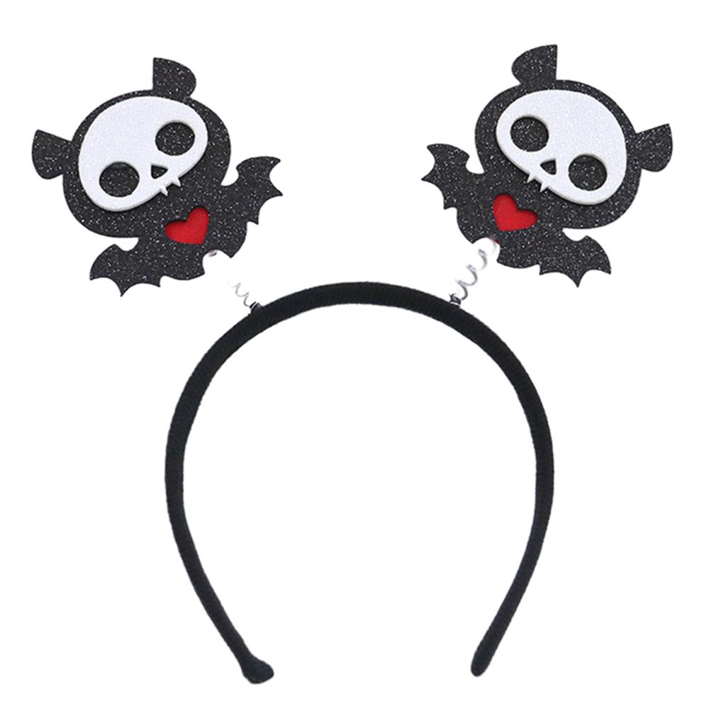 Headband Dark Series Pumpkin/Bat Hairband Kids Cute Headhoop RaveParty Props Hair Decoration Unisex Headgear