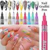 10 Nail Art Pens Nail Graffiti Pen Waterproof Nail Polish Pen (10 Colors)