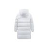 Anta Letter Print Mid-Length Water-Resistant Thickened Warm Hooded Down Jacket Women Outerwear Paper-White 162417902-2