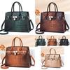 Stylish Large Capacity Crocodile Pattern Tote Handbag For Trendy Everyday Use