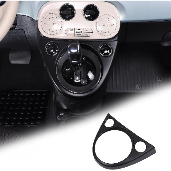 Gear Shift Frame Cover Trim Compatible with Fiat 500 2011-2023 ABS Control Gear Box Shift Panel Edge Frame Cover Sticker Decorative матовый черный