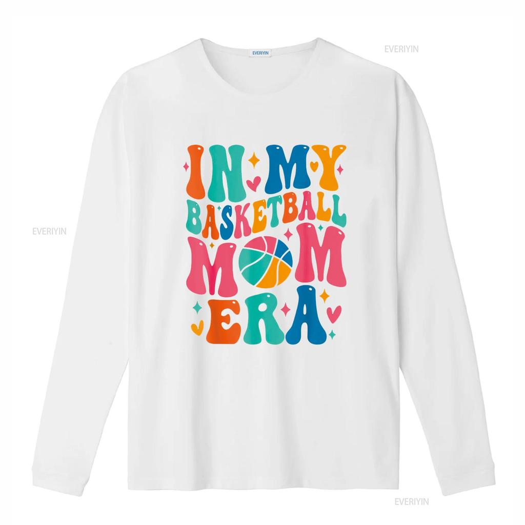 Groovy In My Basketball Mom Era Mama Mother T Shirt Vintage Washed Graphic Comfortable Top For Everyday Wear Stylish Unisex