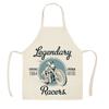 Retro Motorcycle Poster Kitchen Apron Art Letter Printing Riding Cotton Linen  Men's Household Cleaning Tools