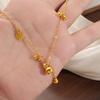 Fu Lu Hulu Stainless Steel Women's Clavicle Necklace with Tassel - Niche Chinese Style.