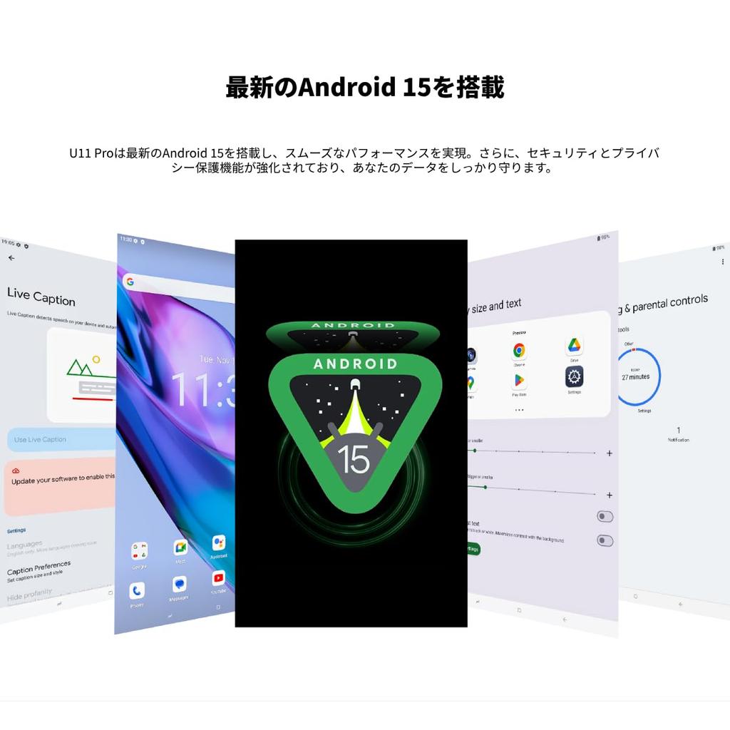 New DOOGEE U11 Pro Android 15 Tablet with 30GB RAM 256GB ROM 2TB TF Card 90Hz HD IPS Large Widevine L1 T7200 8580mAh High 13MP 5MP 5G WiFi Face and