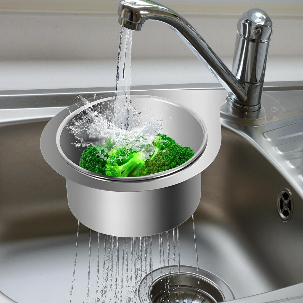 Sink Trash Catcher Swan Sink Filtering Basket For Vegetable Washing Easy Installation Kitchen Trash Catcher For Restaurant