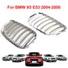 1 Pair Silver Anti-scratch ABS Car Front Hood Grill OEM 51137113733 51137113734 Front Upper Grilles Fit for BMW X5 E53 04-06