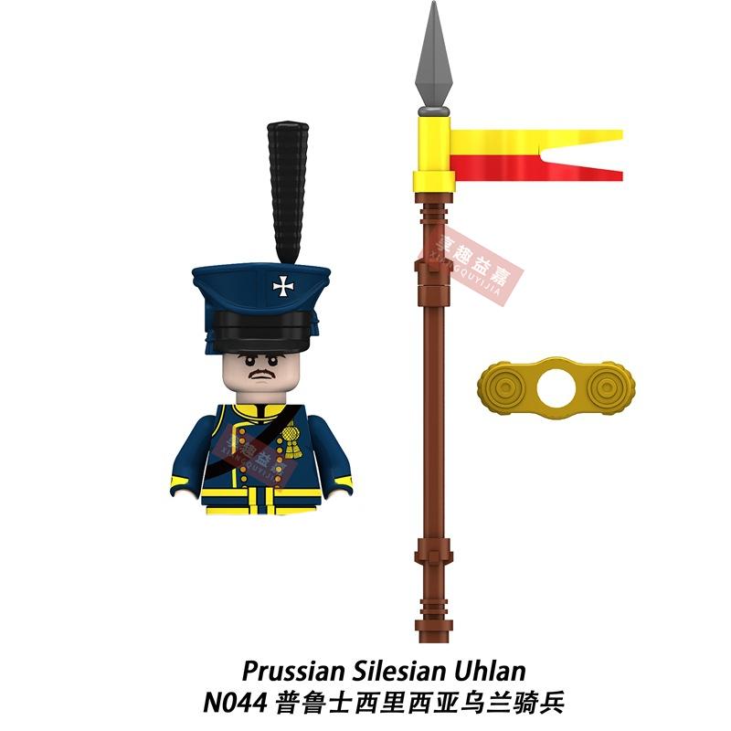 Military affairs Napoleon French Cuirassier Dragoon Building Blocks Model Bricks mini Action toy Figures Toy gift for children