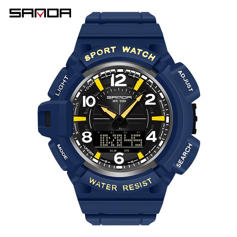 Sanda Multifunctional Luminous Sports Watch for Students – Waterproof, Electronic, Junior High School Youth Style