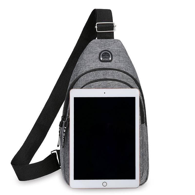 1Pc Breast Bag Men's Backpack New Breast Bag Leisure Sports Travel Chest Bag Shoulder Messenger Bag Shoulder Bag Tide
